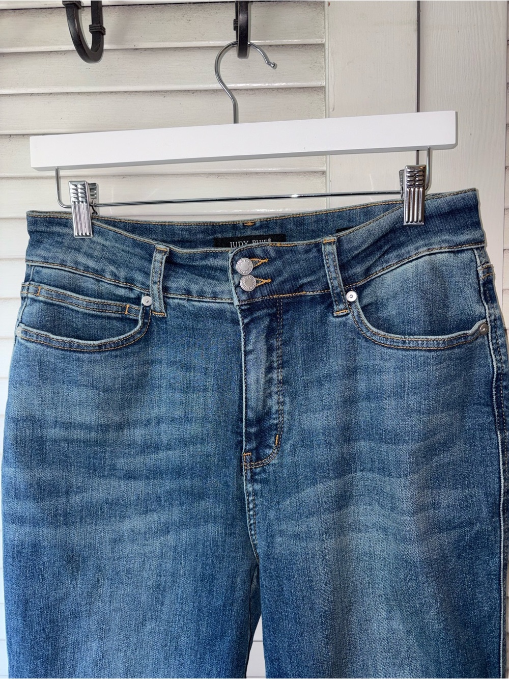 Judy Blue High Waist Tummy Control Double Button Flare Jeans 11/30 - Picture 3 of 8